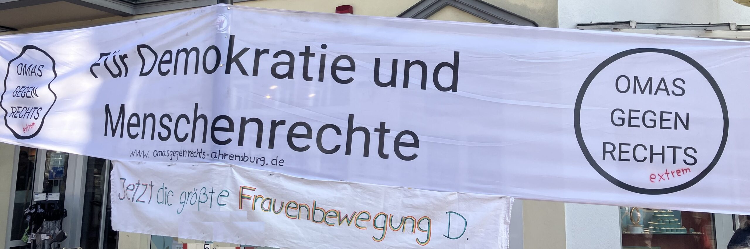 OgR Banner: für Demokratie und Menschenrechte